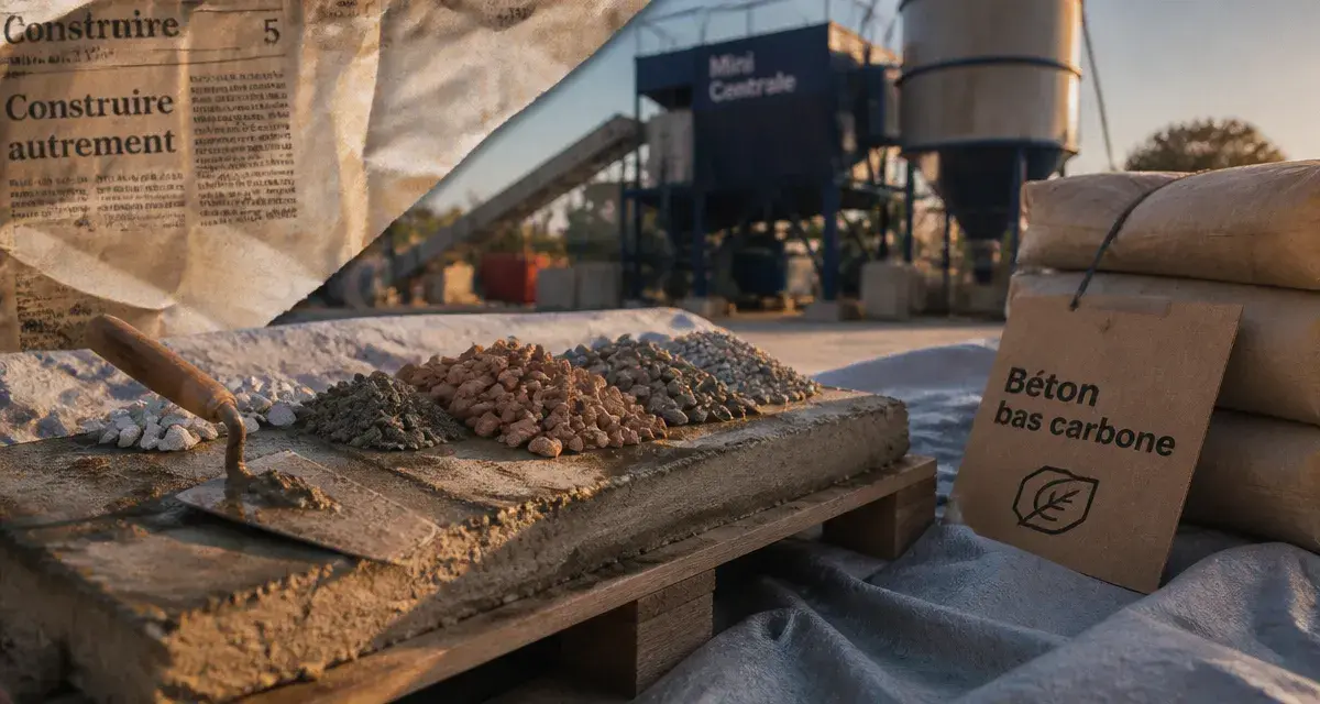 Beton ecologique : béton bas carbone sur chantier, granulats recyclés