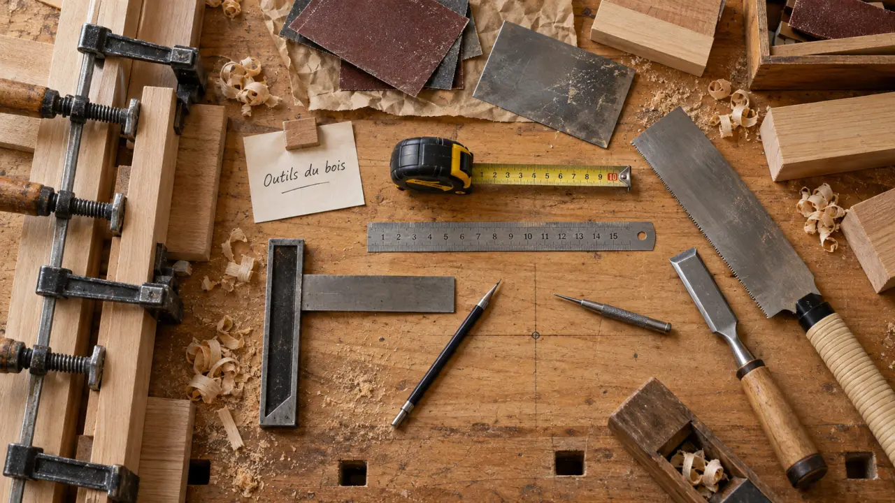 Outil pour le travail du bois : traçage précis et finition en atelier