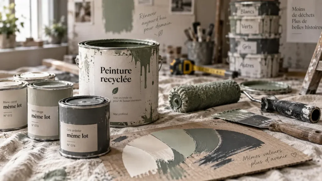 La peinture recyclée convient aux murs intérieurs, sous réserve du bon lot et de la bonne finition