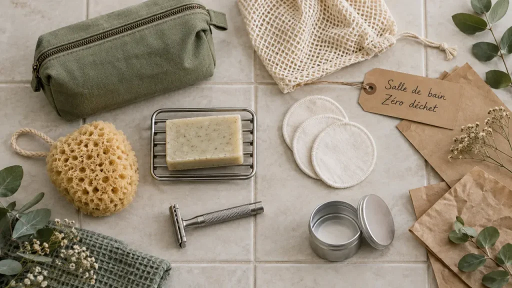 Salle de bain zéro déchet : 5 changements simples pour réduire les flacons et les jetables