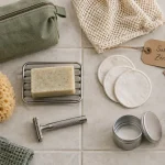 Salle de bain zéro déchet : savon solide, rasoir, disques lavables et accessoires