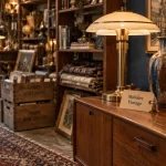Déco seconde main Paris : lampe Art déco, vase années 60 en boutique vintage