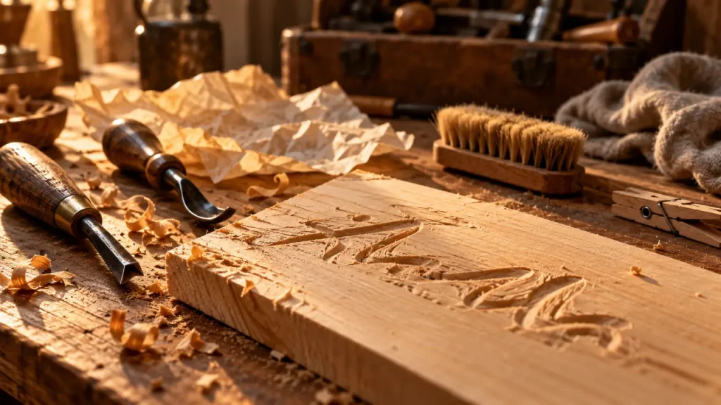 Graver le bois sans pyrograveur : des traits nets à la gouge ou au Dremel