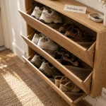 Rangement chaussures meuble, profondeur utile en entrée