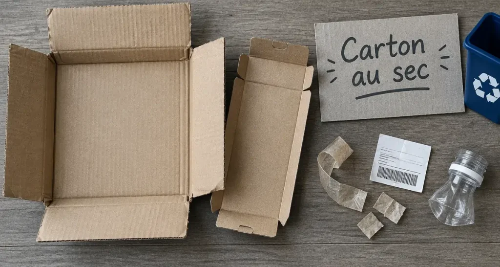 Carton gras : pourquoi il échoue au recyclage et que faire des cartons propres